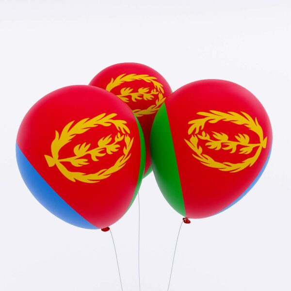 Eritrea country flag balloon 3d model