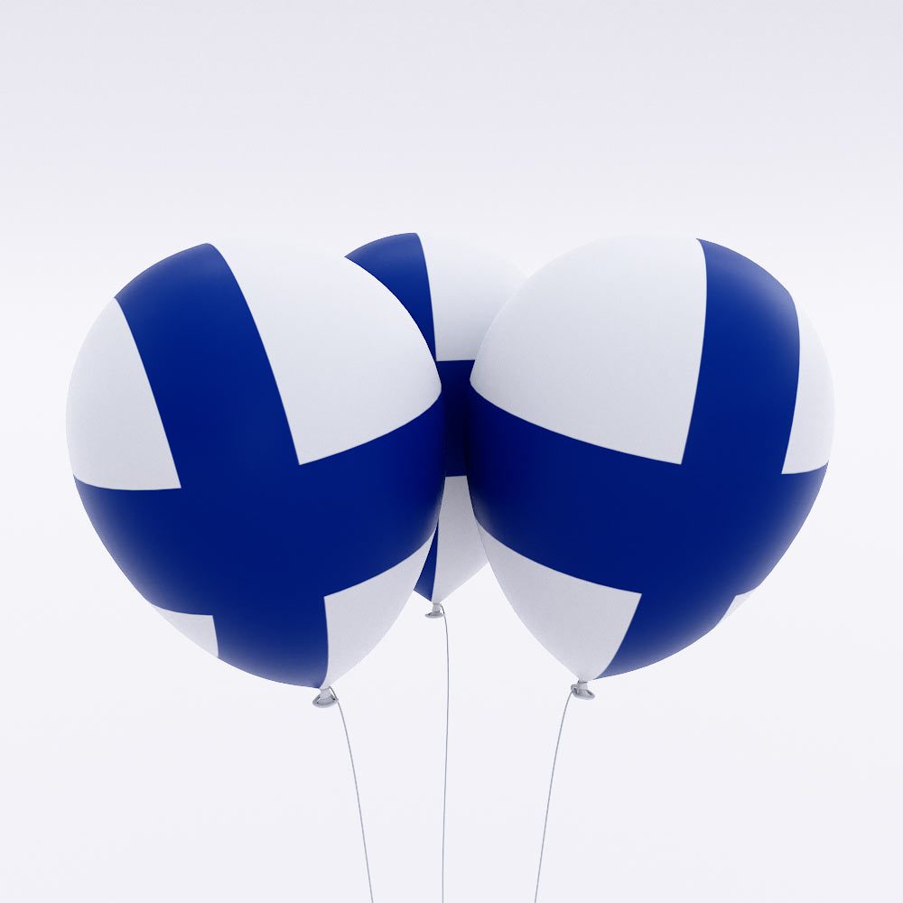 Finland country flag balloon 3d model