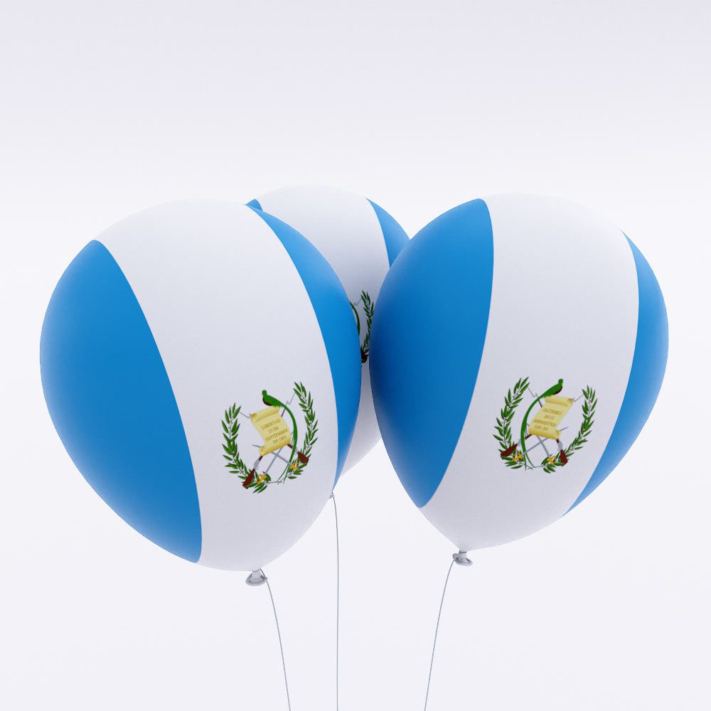 Guatemala country flag balloon 3d model