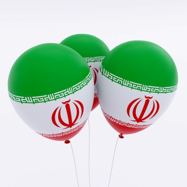 Iran flag balloon 3d model