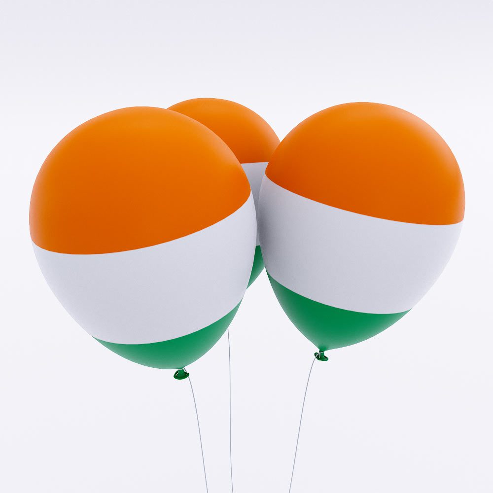 Ivory Coast flag balloon 3d model