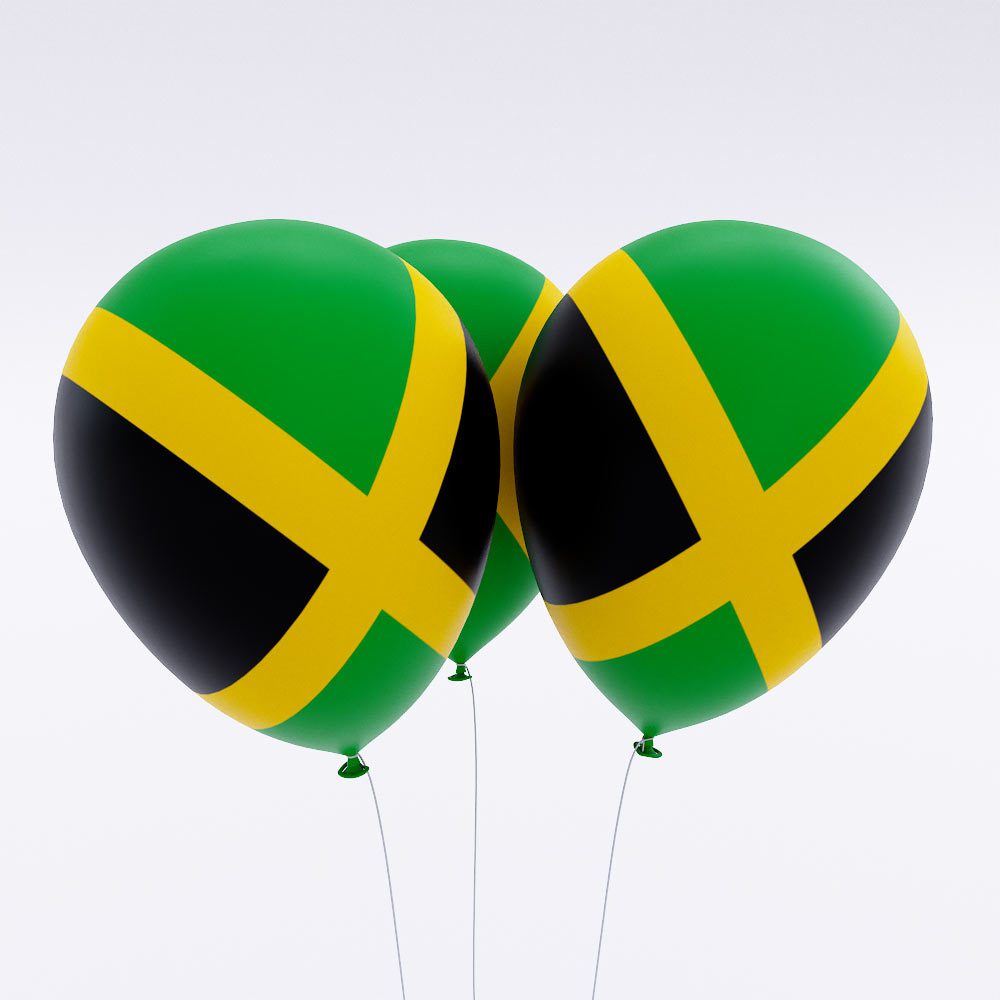Jamaica flag balloon 3d model