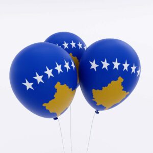 Kosovo country flag balloon 3d model