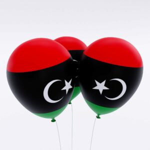 Libya country flag balloon 3d model