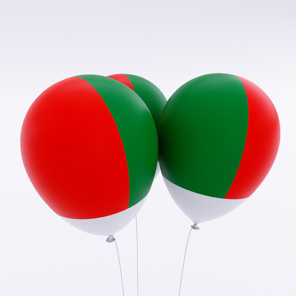 Madagascar flag balloon 3d model