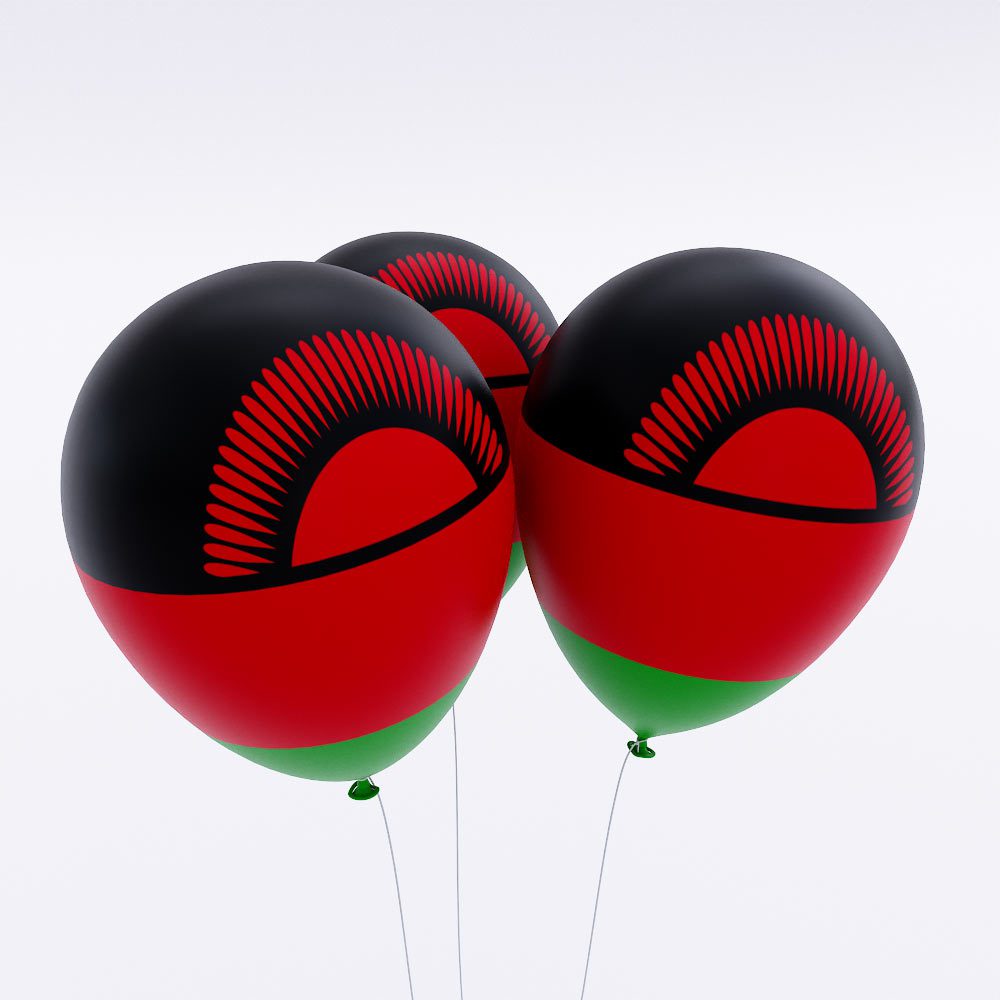 Malawi flag balloon 3d model
