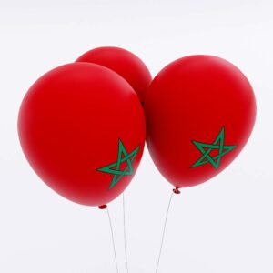 Morocco flag balloon 3d model
