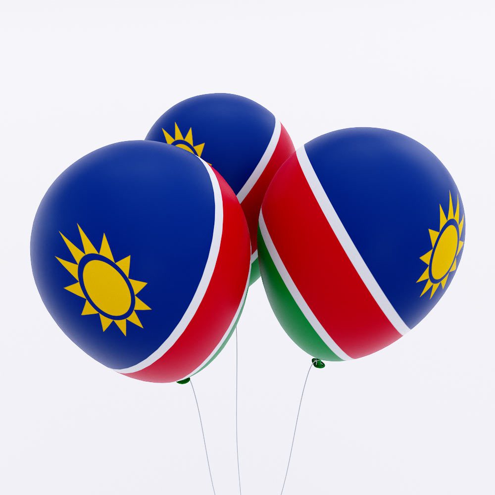 Namibia country flag balloon 3d model