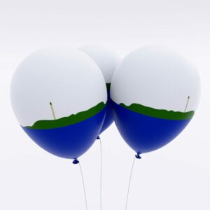 Navassa Island flag balloon 3d model