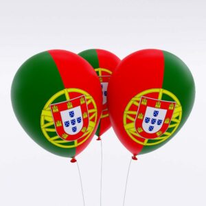 Portugal country flag balloon 3d model