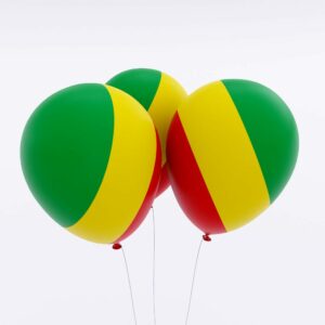 Congo country flag balloon 3d model