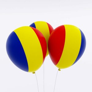 Romania country flag balloon 3d model
