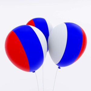 Russia country flag balloon 3d model