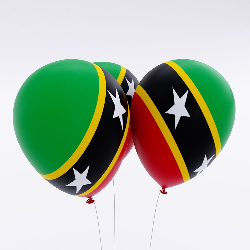 Saint Kitts and Nevis balloon 3d model
