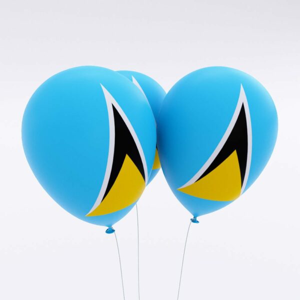 Saint Lucia flag balloon 3d model
