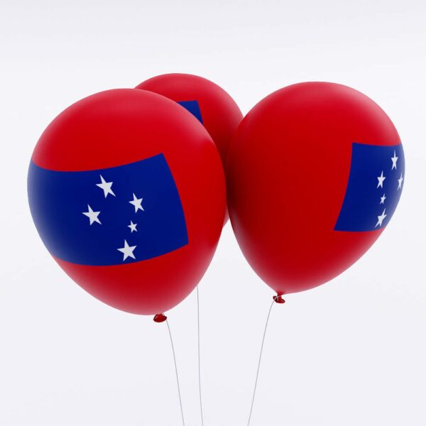 Samoa flag balloon 3d model