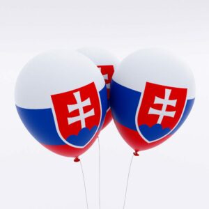 Slovakia country flag balloon 3d model