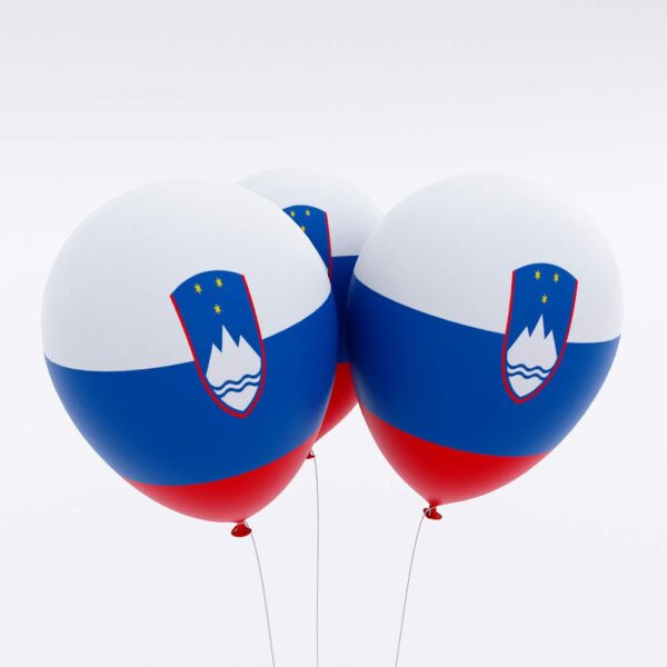 Slovenia country flag balloon 3d model
