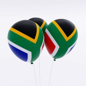 South Africa flag balloon 3d model