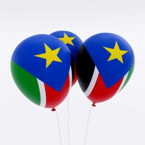 South Sudan country flag balloon 3d model