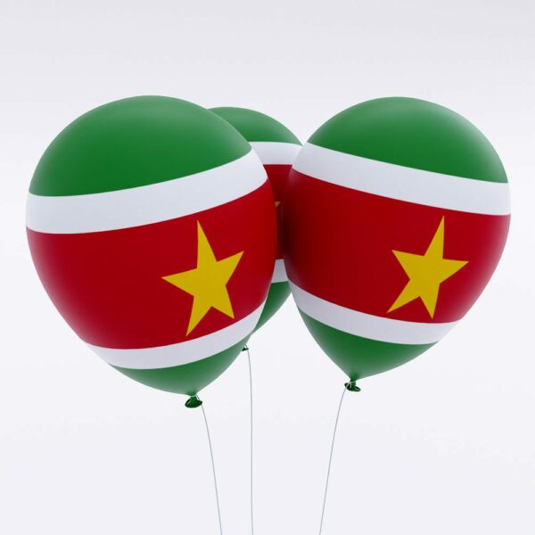 Suriname flag balloon 3d model