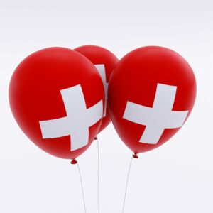 Switzerland flag balloon 3d model
