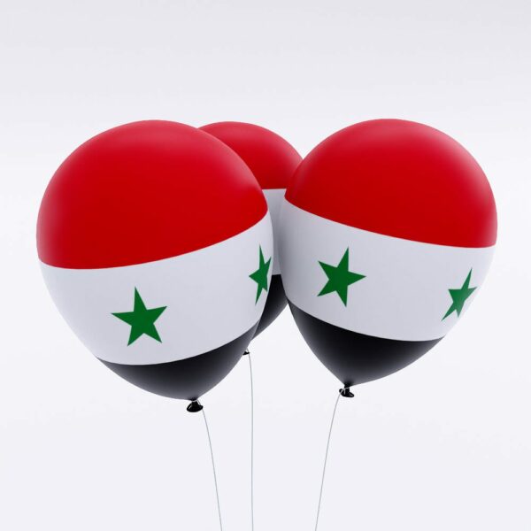 Syria flag balloon 3d model