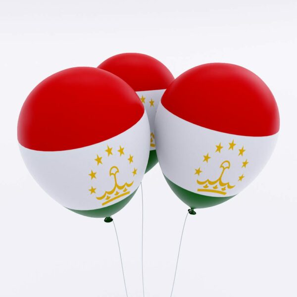 Tajikistan flag balloon 3d model