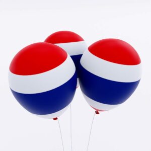 Thailand flag balloon 3d model