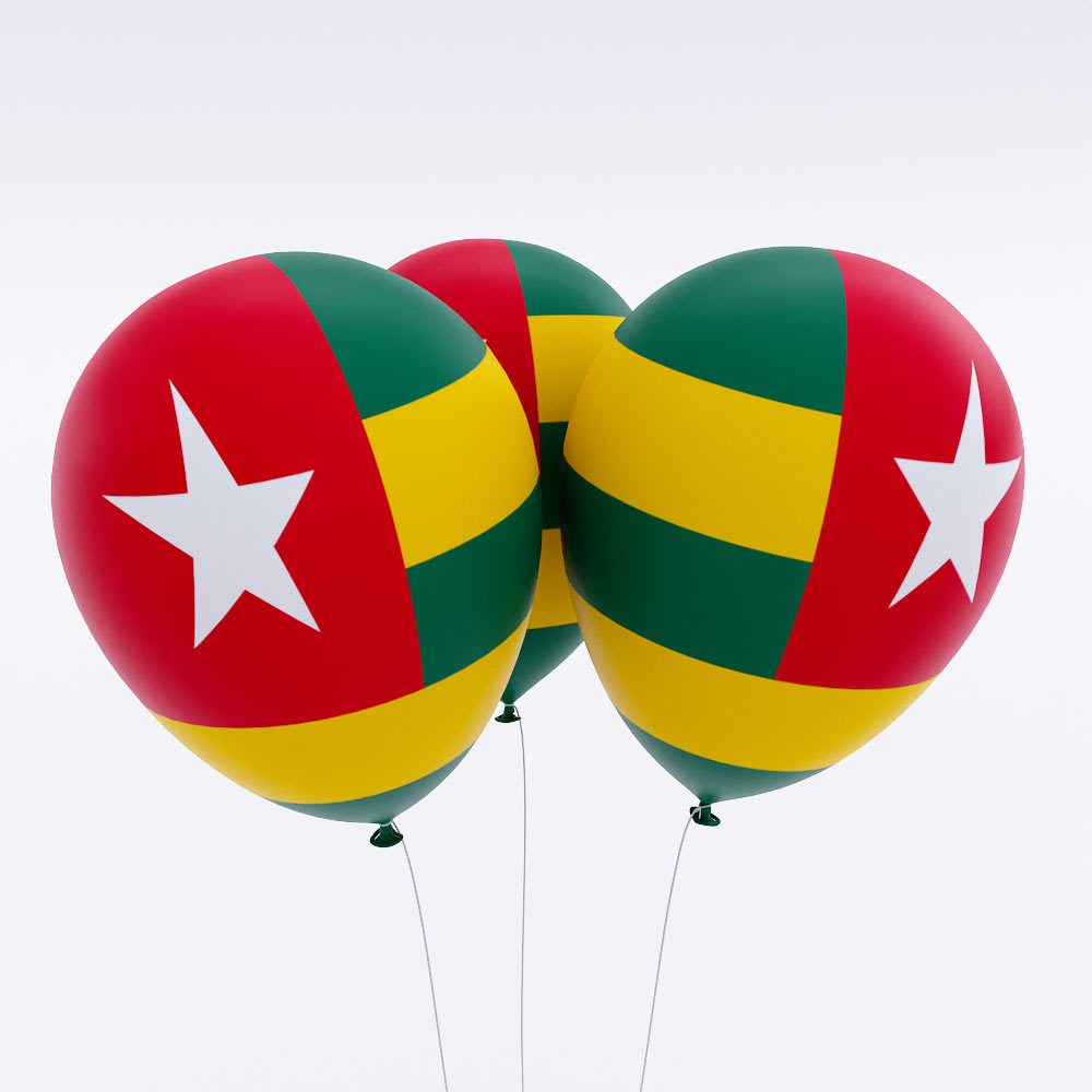 Togo flag balloon 3d model