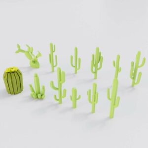 Cactus low poly 3d model