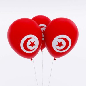 Tunisia country flag balloon 3d model