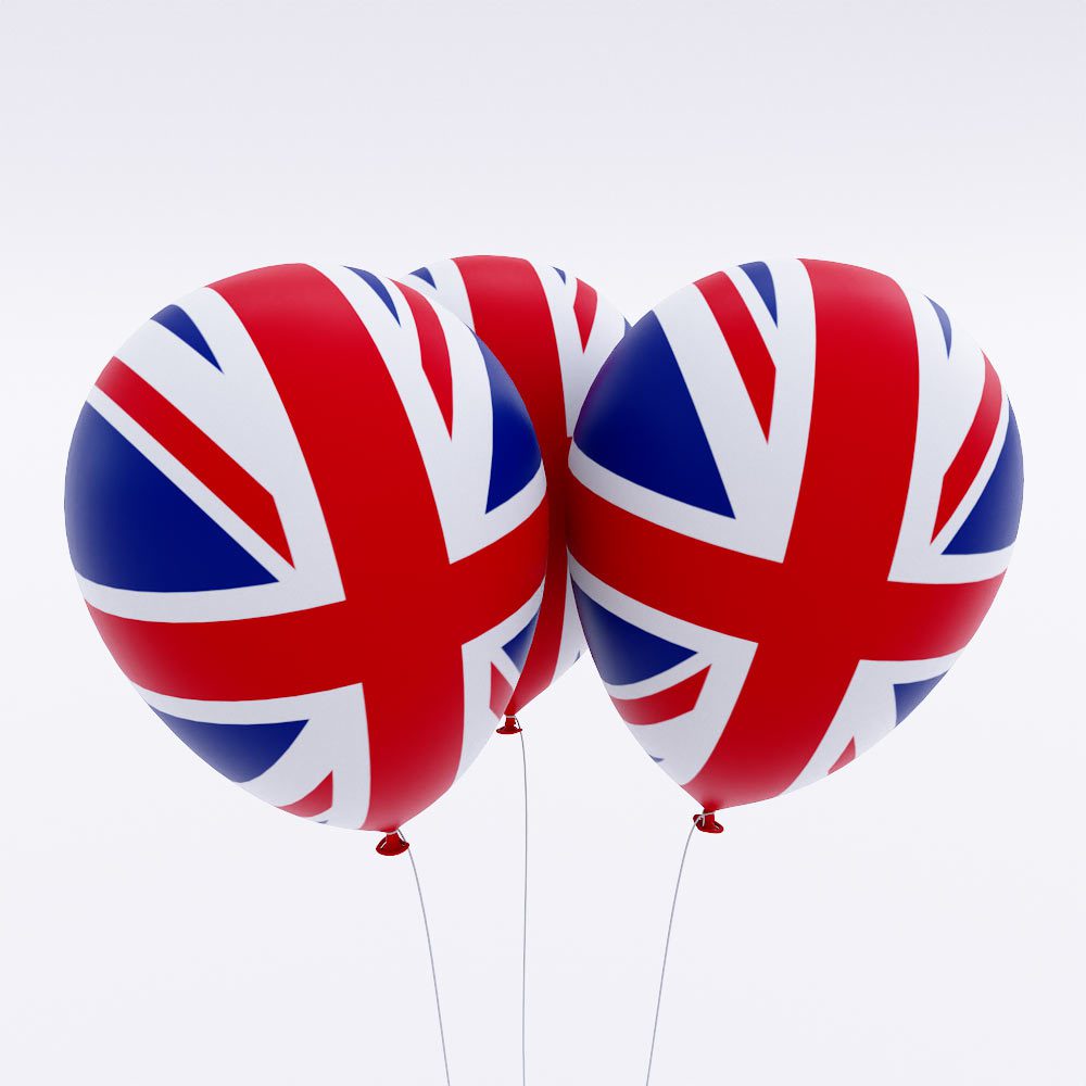 UK flag balloon 3d model