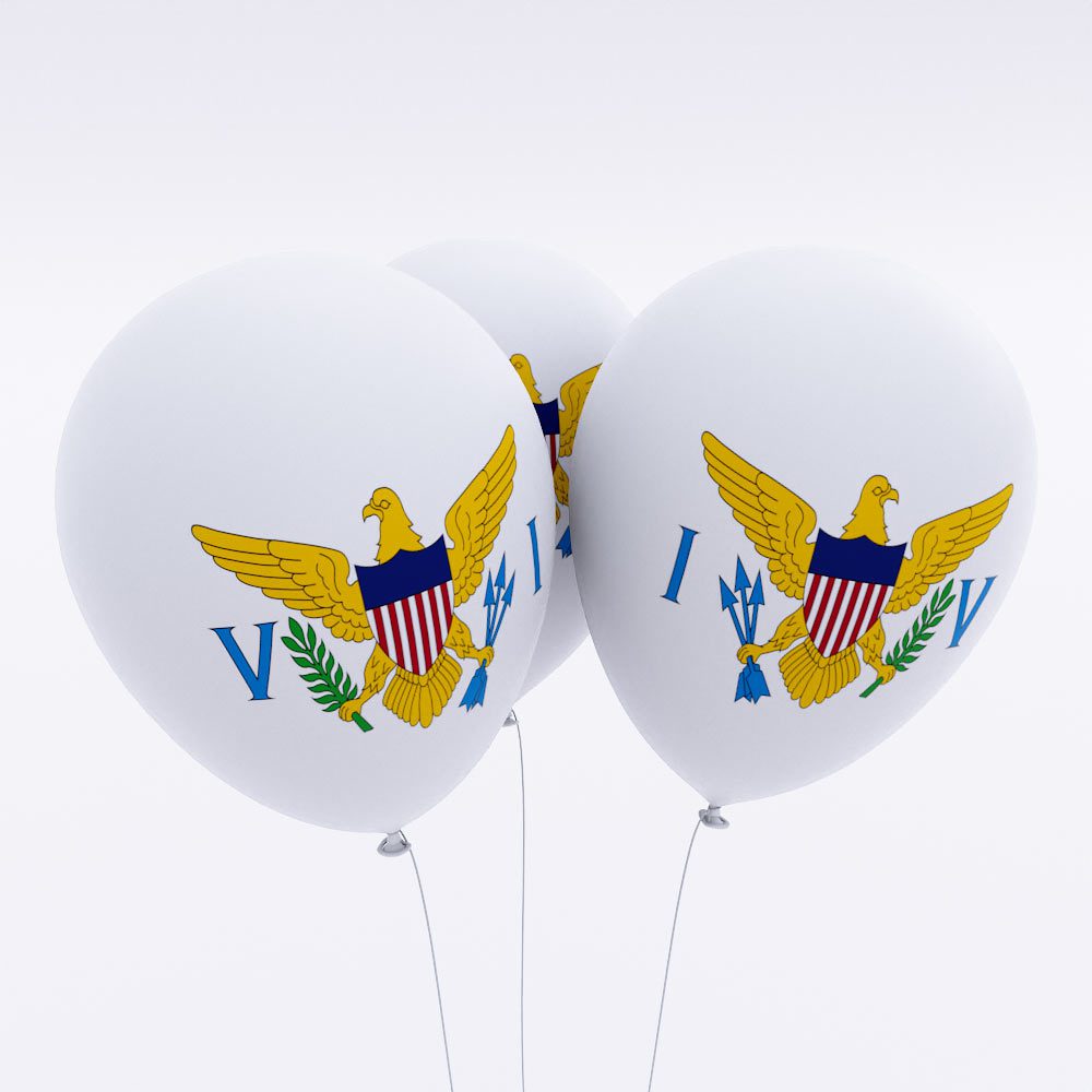 US Virgin Islands flag balloon 3d model  