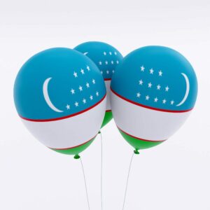 Uzbekistan flag balloon 3d model