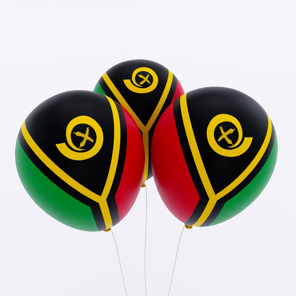 Vanuatu flag balloon 3d model
