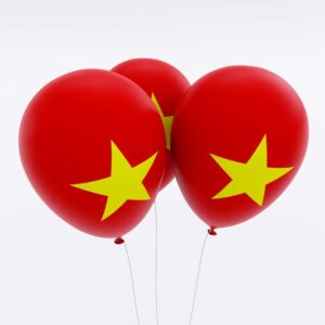 Vietnam flag balloon 3d model