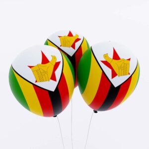 Zimbabwe country flag balloon 3d model