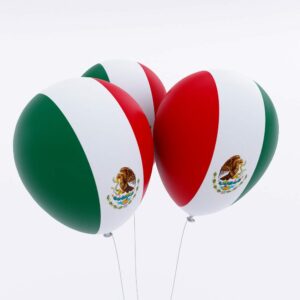 Mexico flag balloon 3d model