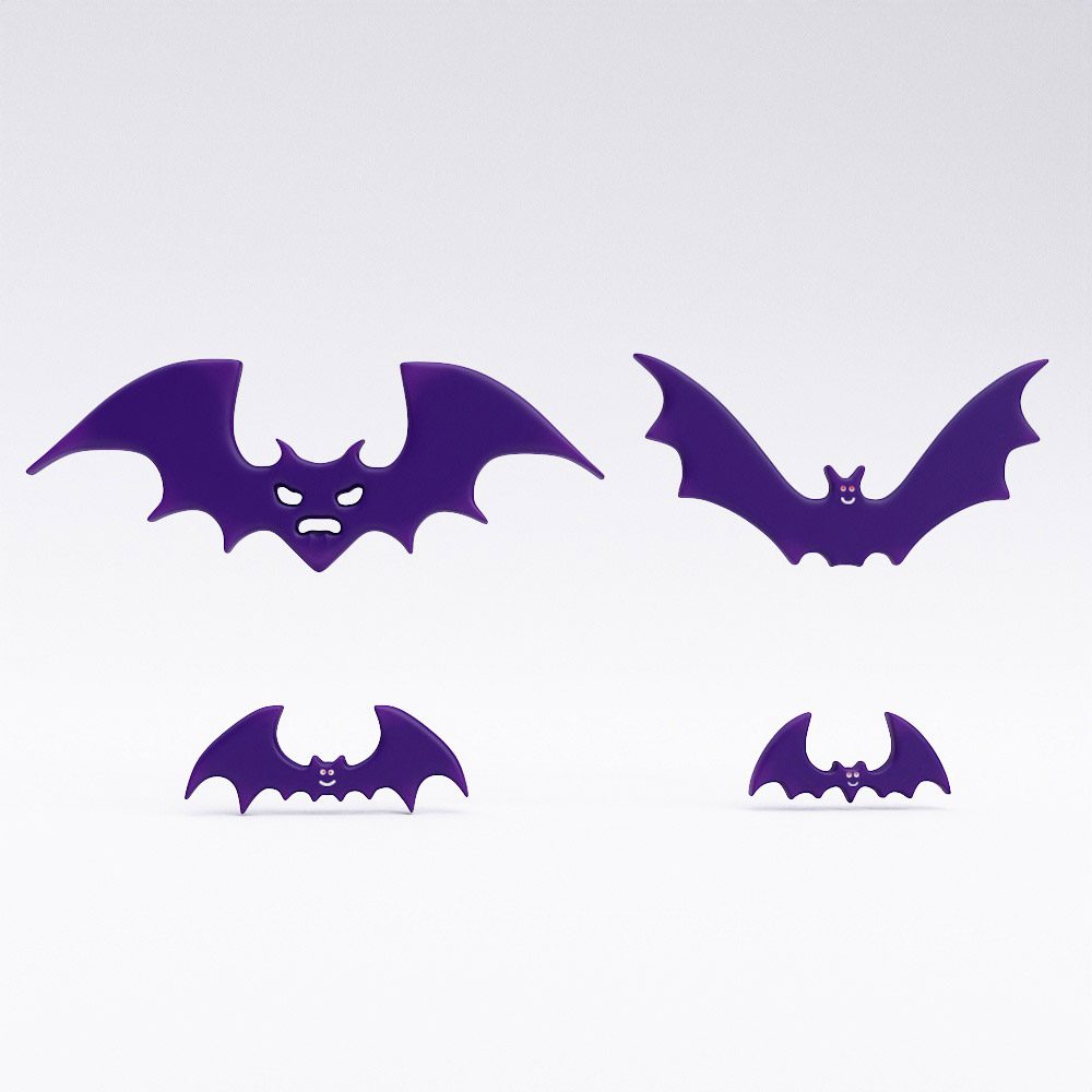 Halloween bat hanging decoration 3d model