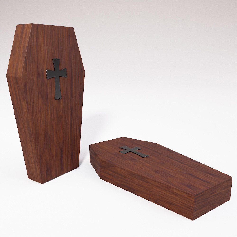 Funeral box coffin 3d model