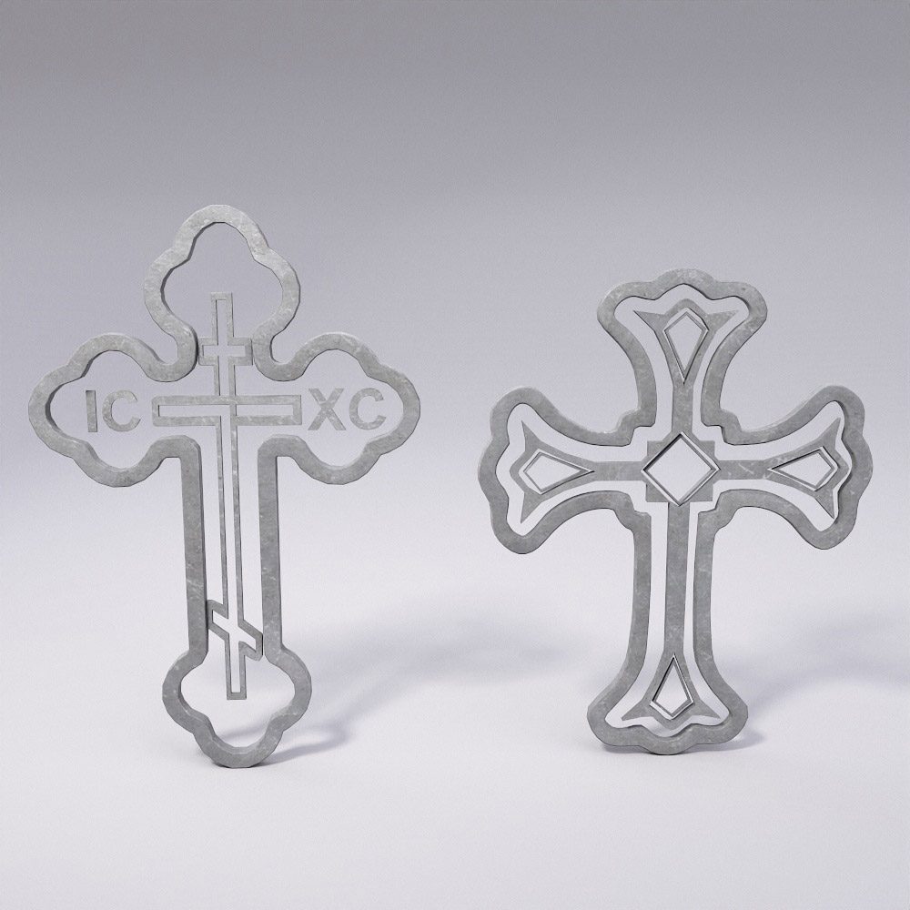 Cross symbols 3d model