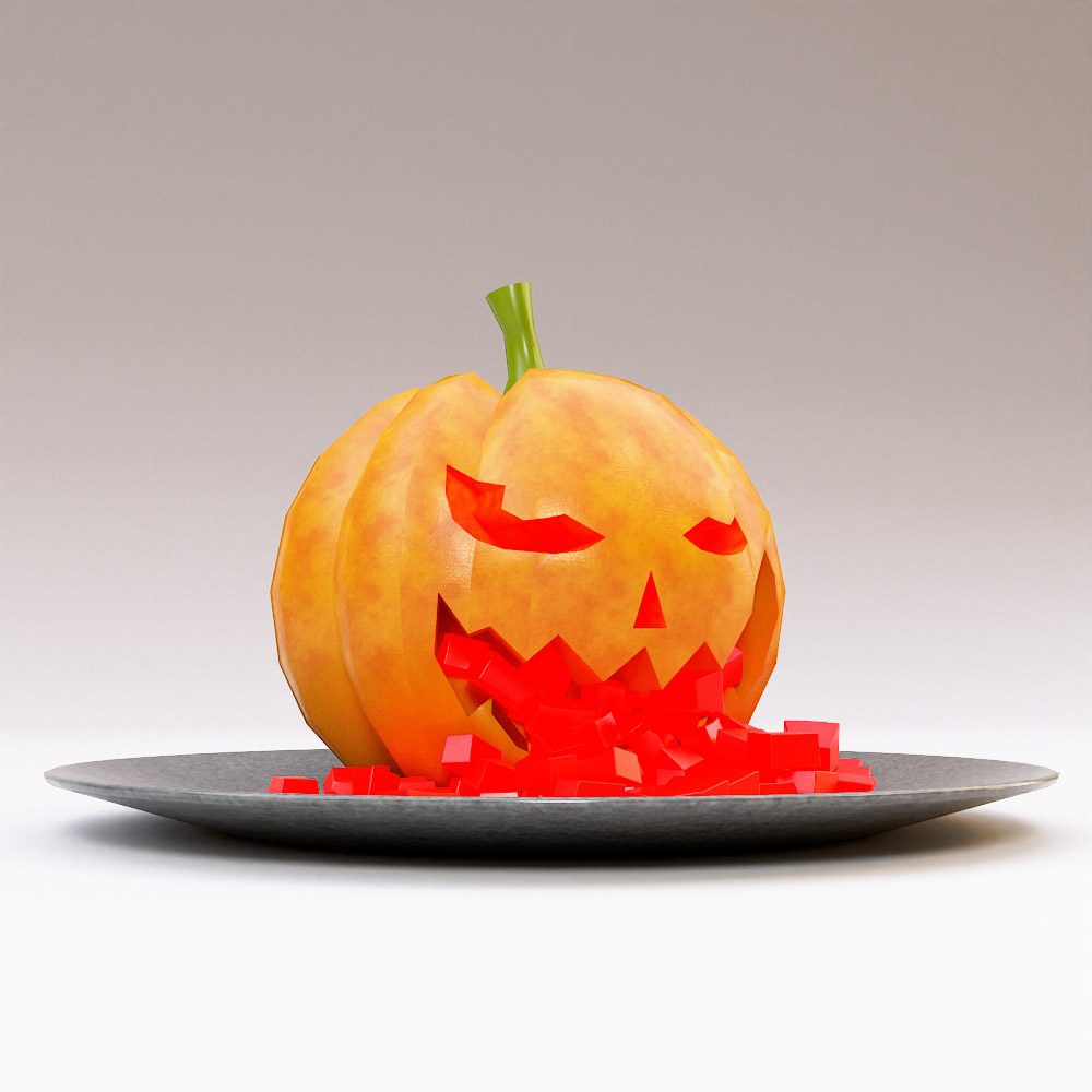 Pumpkin Halloween food 3d model