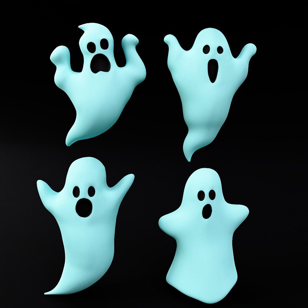Ghost cartoon character 3d model