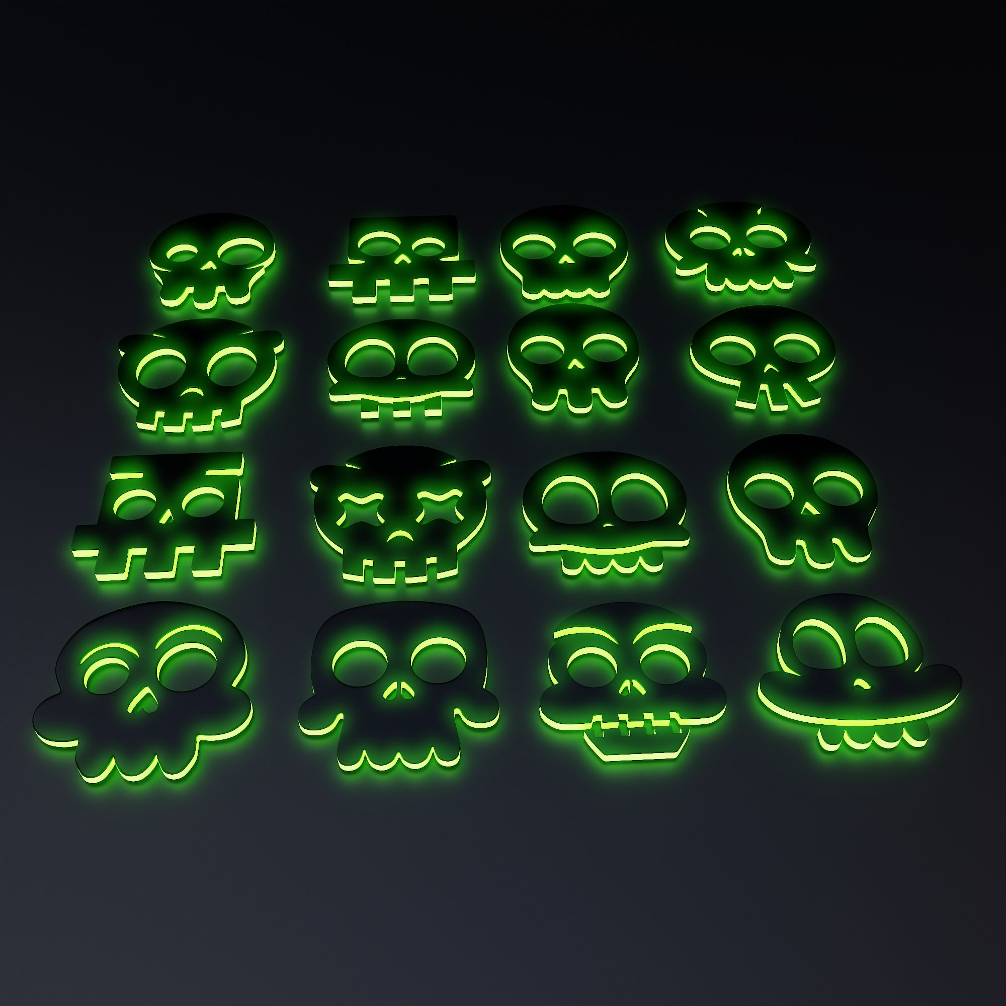 Skull Symbols 3D model
