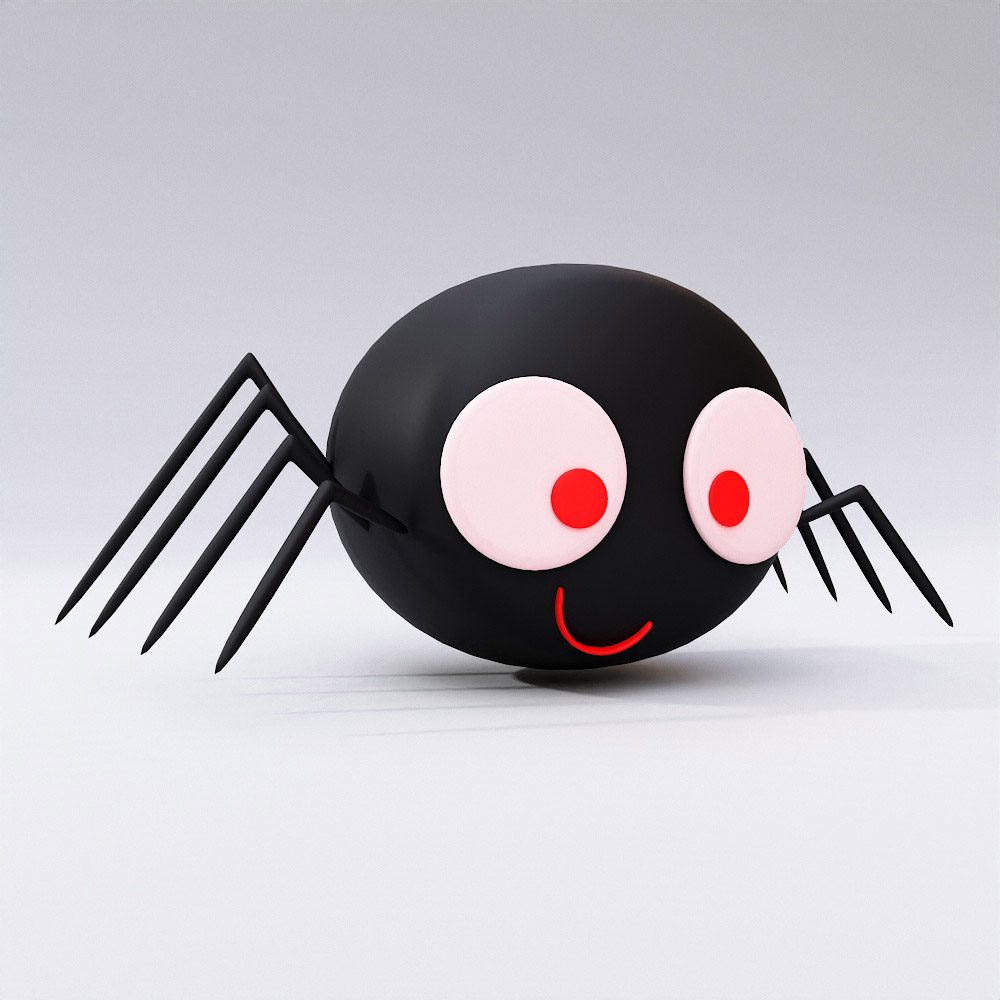 Spider cartoon 3d model