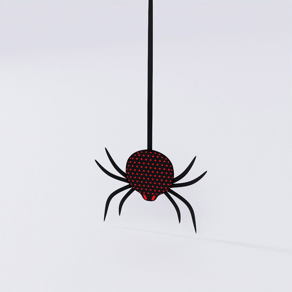 Hanging spider 3d model