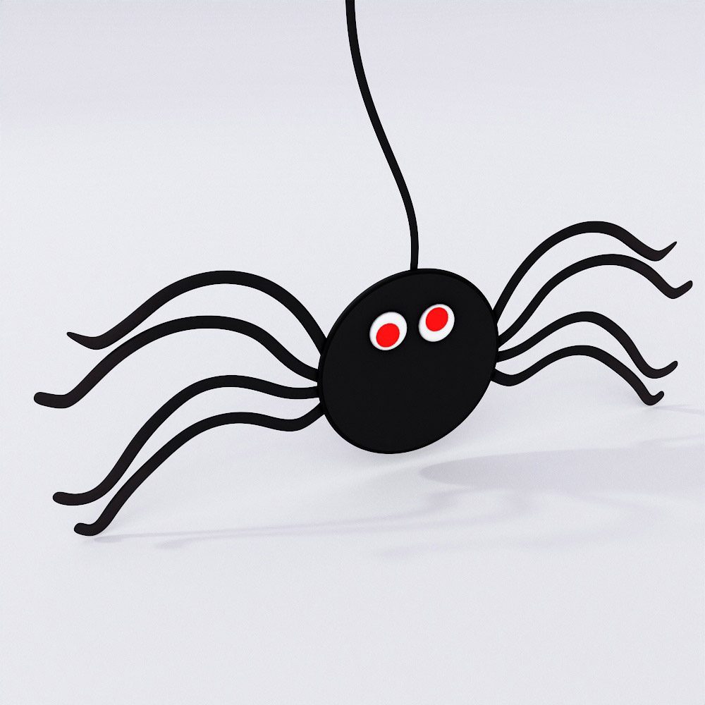 Halloween spider hanging 3d model
