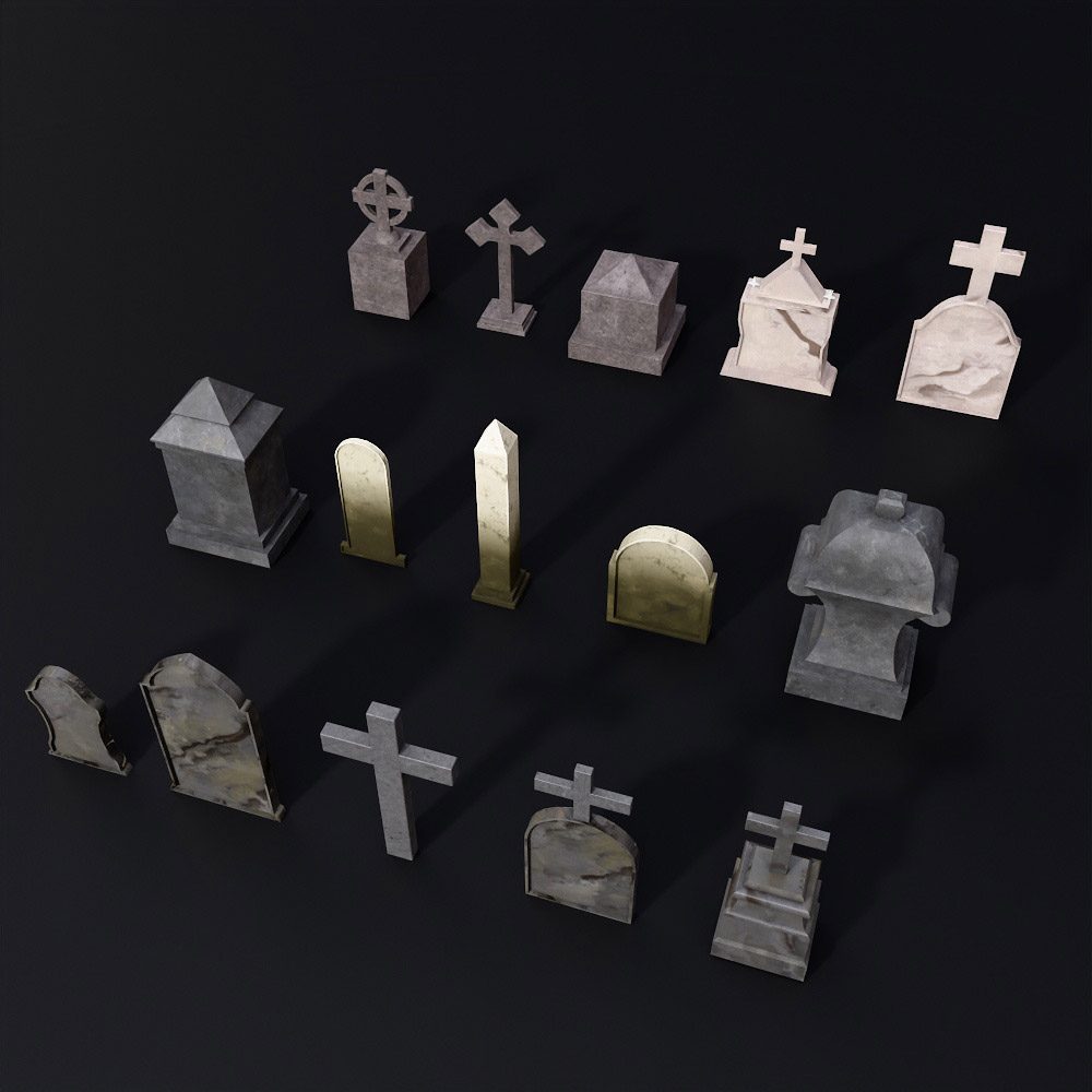 Tombstones 3d models