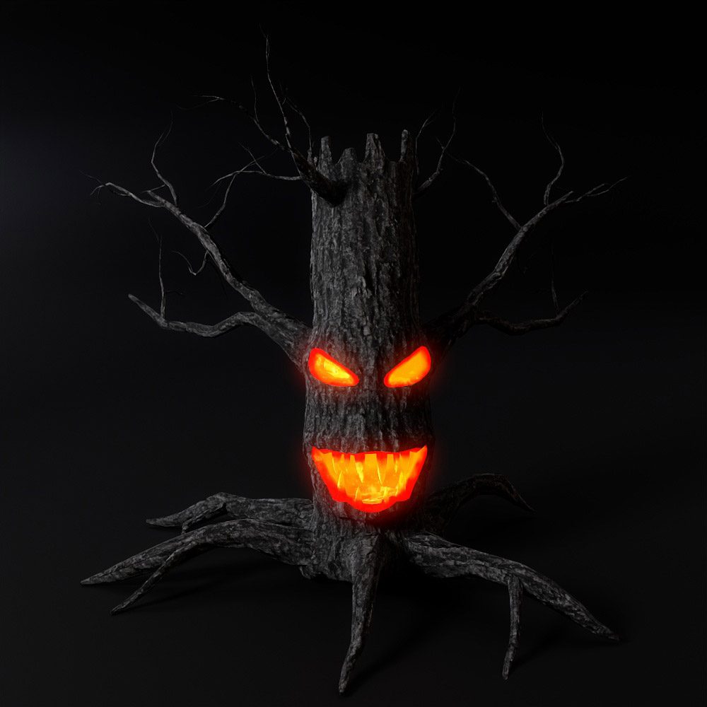 Spooky haunted tree 3d model